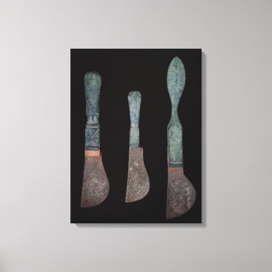 Drie Knives uit Pompeii, Roman, c.100 BC-79 AD Canvas Afdruk (Voorkant)
