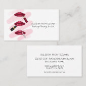 Drie knuppels in magenta - lip Makeup Producten Visitekaartje (Voorkant / Achterkant)