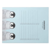 Drie knuppende Baby pinguïnkuikens om een lijst op Notitieblok (Voorkant)