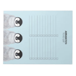 Drie knuppende Baby pinguïnkuikens om een lijst op Notitieblok