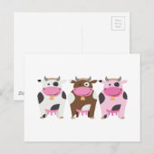 Drie koeien briefkaart (Voorkant / Achterkant)