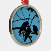 Drie koeien in een boom metalen ornament (Rechts)