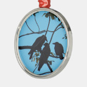 Drie koeien in een boom metalen ornament (Links)