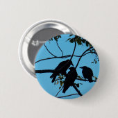 Drie koeien in een boom ronde button 5,7 cm (Voorkant /achterkant)