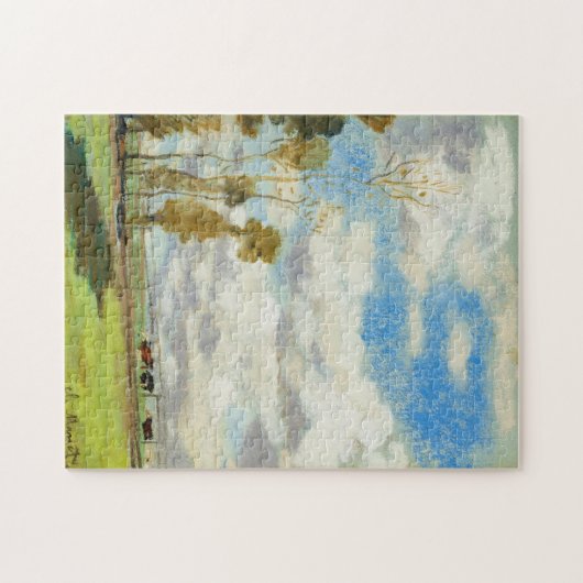 Drie Koeien in een pasta Monet Fine Art Legpuzzel (Horizontaal)