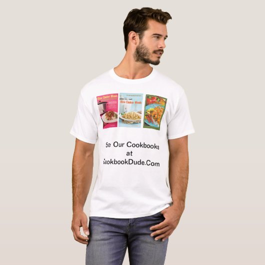 Drie koekjes op CookBookGuy.Com T-shirt (Voorkant volledig)