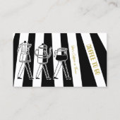 Drie koffiezetapparaten gestreepte koffie visitekaartje (Voorkant)