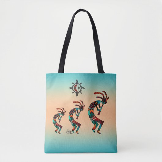 Drie Kokopelli-Canvas tas (Voorkant)