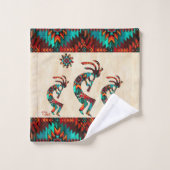 Drie Kokopelli die de dichte doezelset van de flui Bad Handdoek (Wasdoekje)