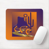 Drie Kokopelli op Golden Road Muismat (Met muis)