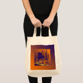Drie Kokopelli op Golden Road Tote Bag (Voorkant (product))