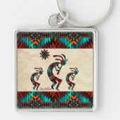 Drie Kokopelli Sleutelhanger (Voorkant)
