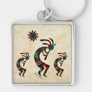 Drie Kokopelli Sleutelhanger