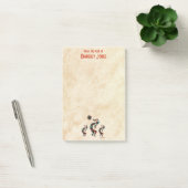 Drie Kokopelli speelt de flank Post-it® Notes (Kantoor)
