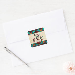 Drie Kokopelli Square Sticker