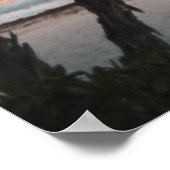 Drie kokosbomen op de kust poster (Hoek)