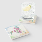 Drie Kolibrie Aquarel Stenen Onderzetter (Zijkant)