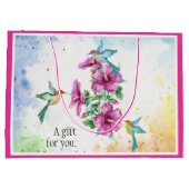 Drie Kolibries Aquarel Cadeautas (Groot) (Achterkant)