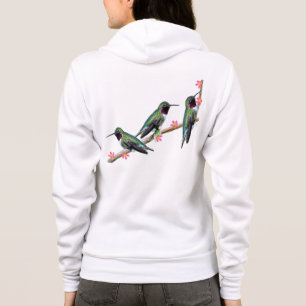 Drie kolibries zittend op een tak Floss Silt Hoodie