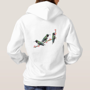 Drie kolibries zittend op een tak Floss Silt Hoodie