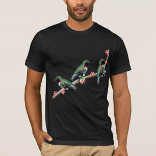 Drie kolibries zittend op een tak Floss Silt T-shirt