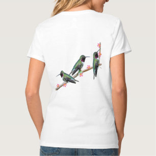 Drie kolibries zittend op een tak Floss Silt T-shirt