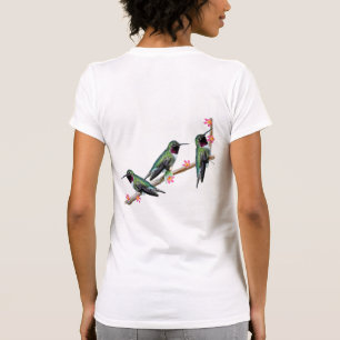 Drie kolibries zittend op een tak Floss Silt T-shirt