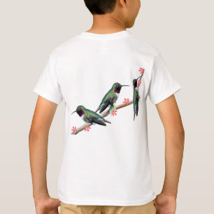 Drie kolibries zittend op een tak Floss Silt T-shirt