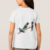 Drie kolibries zittend op een tak Floss Silt Tri-Blend Shirt (Achterkant)