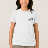 Drie kolibries zittend op een tak Floss Silt Tri-Blend Shirt (Voorkant)