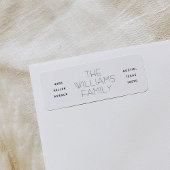 Drie Kolom Moderne Etiketten van het Adres van de