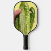 Drie komkommers op Gele Pickleball Paddles (Voorkant)