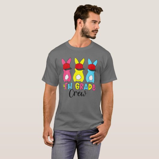 Drie konijnen Bunny 4e graads Paasdag Kinderen T-shirt (Voorkant volledig)