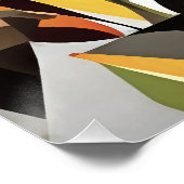 Drie konijnen en een levende Abstracte kunst Perfect Poster (Hoek)