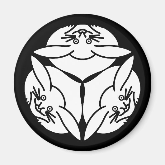 Drie konijnen magneet (Voorkant)