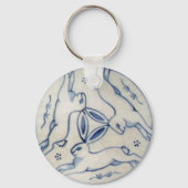 Drie konijnen, ouderlijk design op Sleutelhanger (Voorkant)