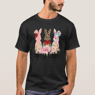 Drie Konijntjes Gelukkige Pasen Dag Kinderen Jonge T-shirt