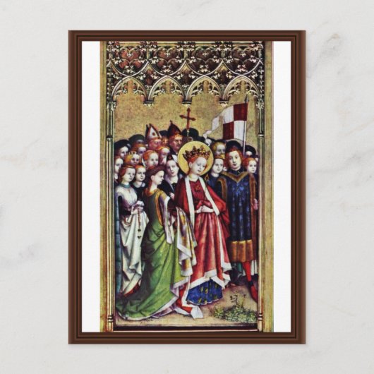 Drie koning Altar in de linkervleugel: St. Ursula Briefkaart (Voorkant)