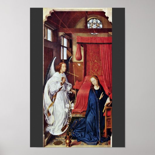 Drie koning Altar links Wing: De aankondiging Poster (Voorkant)