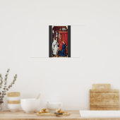 Drie koning Altar links Wing: De aankondiging Poster (Keuken)