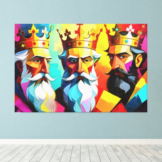 Drie Koningen Canvas Afdruk (Insitu (Houten vloer))