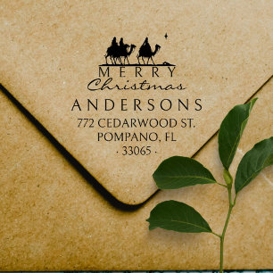 Drie Koningen Elegant Kerst retour adres Zelfinktende Stempel