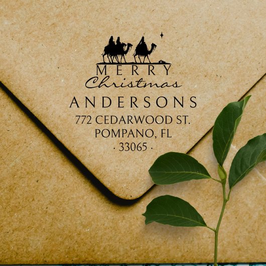 Drie Koningen Elegant Kerst retour adres Zelfinktende Stempel