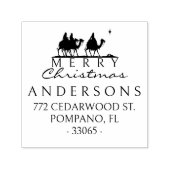 Drie Koningen Elegant Kerst retour adres Zelfinktende Stempel (Design)