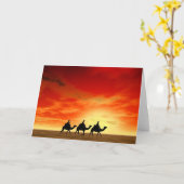 Drie Koningen en rode zonsondergang Kaart (Gele Bloem)
