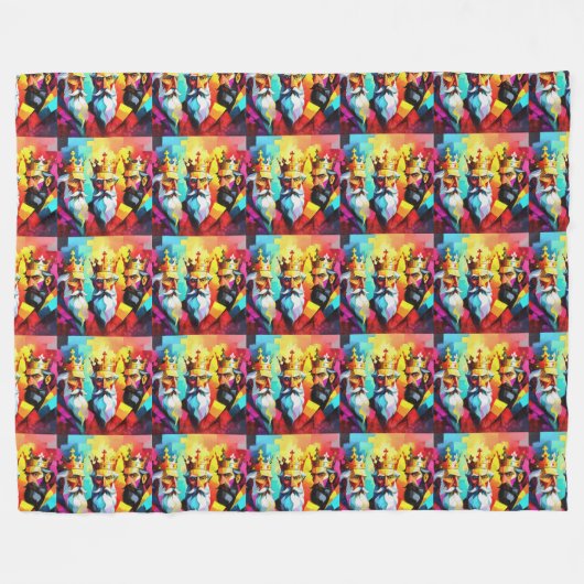 Drie Koningen Fleece Deken (Voorkant (Horizontaal))