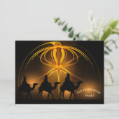 Drie Koningen Goud Aangepast Feestdagenkaart (Staand voorkant)