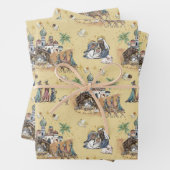 Drie koningen in Bethlehem Inpakpapier Vel (In situ)