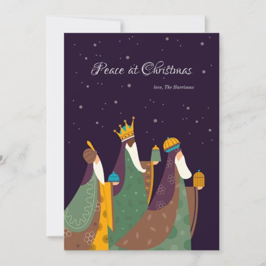 Drie Koningen Kerst Wenskaart Feestdagenkaart (Voorkant)