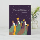 Drie Koningen Kerst Wenskaart Feestdagenkaart (Staand voorkant)